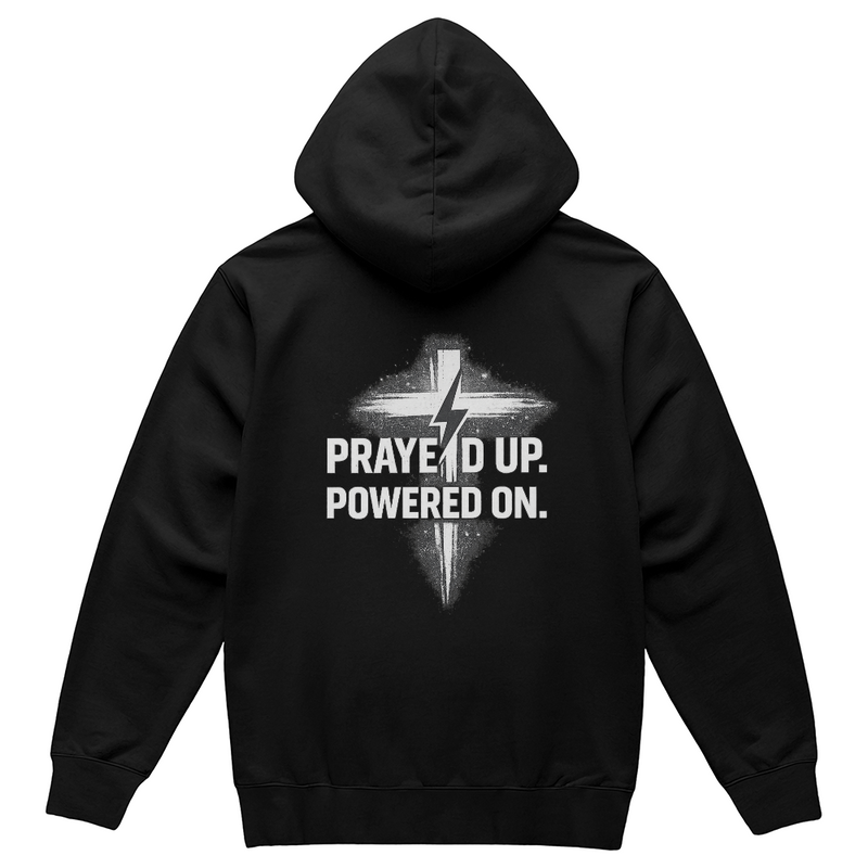Christian Sweat Shirt - Prayed Up, Powered On